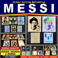 Reflective Cutting Sticker: "MESSI"