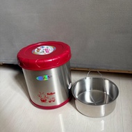 全新 台灣製造 三光牌 BuBee 紅色 二層 真空 不銹鋼 提鍋 可燜燒  0.85L