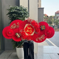 (FREE LIGHT + HOOK) DECORATIVE VIP02 FLOWER FAN CNY - MATERIAL SET NTXVL68