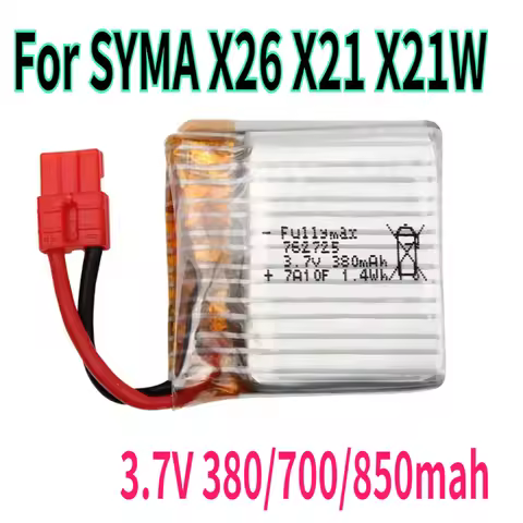 2pcs 3.7V 380mah rechargeable Lipo battery with 5in1 charger for SYMA X26 X21 X21W Battery quadcopte