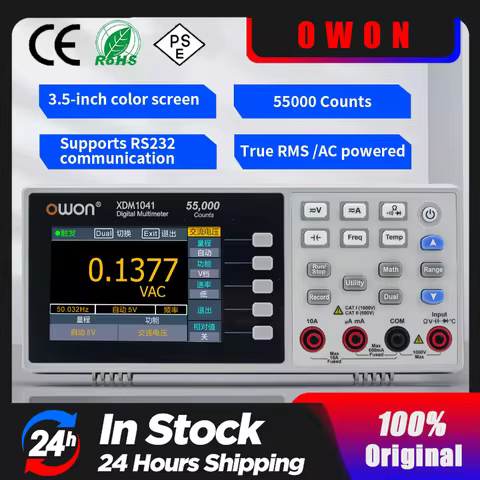 OWON 4 1/2 Digital Multimeter XDM1041 XDM1241 Portable Bench True RMS DC/AC Current Voltage USB Mult