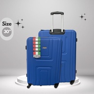 กระเป๋าเดินทาง กระเป๋าเดินทางล้อลาก ABS PC วัสดุพรีเมี่ยม น้ำหนักเบา ดีไซน์หรูหราทันสมัย ขนาด20-26-30นิ้ว #VIA (Blue color)