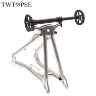 TWTOPSE Bike Easy Wheel Extension Rod For Brompton A C P T Line Folding Bicycle Telescopic Bar Rear Cargo Rack Titanium Bolt Easywheel Part