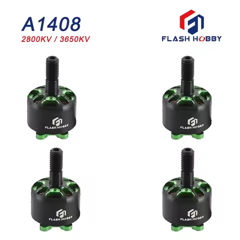 1PC/4PCS FlashHobby Arthur Series 1408 1408 2800KV 3650KV Brushless Mini RC Motor for FPV Racing Mul