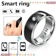 KUGIGI NFC Smart Ring, Multifunctional Stainless Steel Finger Digital Ring, Intelligent Wearable Con