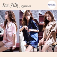 (SG InStock) Ice Silk Pajamas (Sleep Wear. Causal Wear. Home Wear. Comfy. Stylish Pyjamas) - ISN