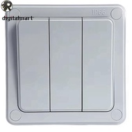 RL IP66 Waterproof for Home Garden Outdoor Wall Light Switch 2 Way Push Button Power Switch 1/3 Gang