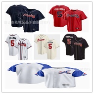 Same Day DeliveryWholesale Braves Atlanta Braves Jersey No. 5 Freean Embroidered Baseball Uniform Ba
