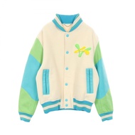 【二手】LOUIS VUITTONRainbow Playground 棒球夾克 RM231 YC8 HOL63E 藍/綠羊毛皮夾克