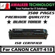 Canon Cartridge 418 Black laser toner MF8350Cdn MF8380Cdw MF8580Cdw  MF729Cx CART 418 CART418 CRG CR