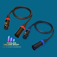 Prolan xlr female to xlr male professional audio connector