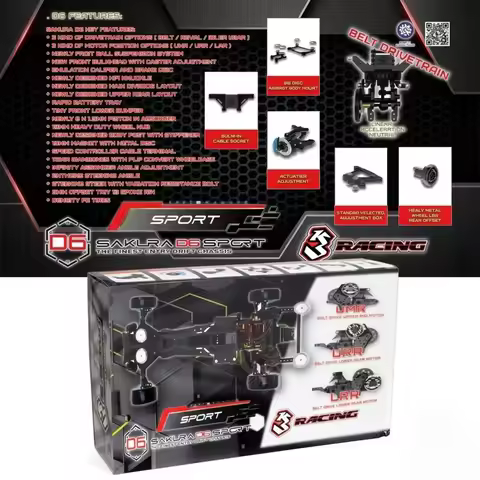 3RACING Sakura D6 Sport D6S KIT 1/10 RC Electric Remote Control Model Car Rear Drive Drift Car Frame