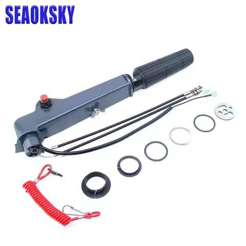 63V-42111-01-4D Handle Steering Assy with Cable For Yamaha 9.9HP 15HP 13.5HP F6 F8 F9.9 Outboard Eng