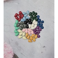 40pcs, 8x13mm Tear Drop Matte Pastel Color Chunky Beads, Chunky Beads Sew On or For Iron On, Manik J