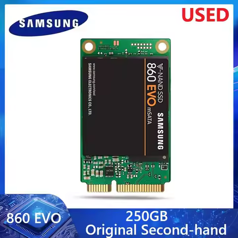 Original USED SAMSUNG 860 EVO SSD 250GB V-NAND HDD Hard Storage Drive SATA III SSD mSATA Internal So
