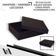 HAMPERS GIFT BOX - HARDBOX BLACK - CUSTOM PRINTING - KOTAK KADO HITAM SESERAHAN 4 - BIRTHDAY - LEBAR