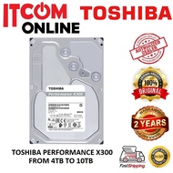 TOSHIBA X300 4TB/6TB/8TB/10TB 128MB 256MB 7200RPM SATA III DESKTOP HARDDISK HDD