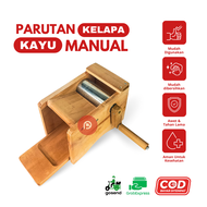 Alat Parut Kelapa Tradisional Putar Dengan Bearing/Laker Manual Anti Karat Bahan Kayu Jati
