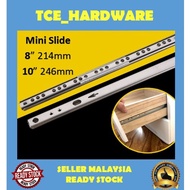 Mini Runner Drawer Runner Silver Slide Furniture Mini Side 2pcs