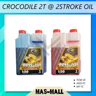 Crocodile 2T OIL for Brush Cutter Chainsaw Engine Boat TCW-III JASO FC