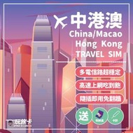 【玩旅卡】中港澳網卡飆速3-8天【全程4G不限量】免翻牆/免設定/免開卡/隨插即用/中國網卡/香港/澳門