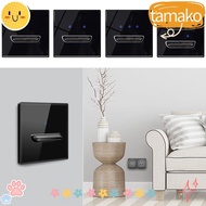 TAMAKO Toggle Switch Black LED Indicator 1/2/3/4 Gang 1 Way Wall Light Switch