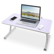 Foldable Laptop Desk on Bed Computer Table Adjustable Height Folding Table with USB Cooling Fan