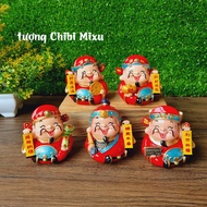 Premium 7cm Five Wealth Set - set of statues of 5 Gods of Wealth