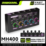 Mixer Audio Mixer 4 Channels Audio Interface Sound Mixer Ultra Compact Low Noise RGB Use for Keyboar