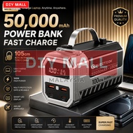 DIYMALL Original 3C Powerbank 50000mah 100W Fast Charging Built In Cable Emergency Light AKWP69