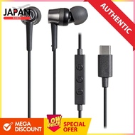 Audio-Technica ATH-CKD3C BK Earphone with Microphone USB Type-C Wired 1.2m Canal Type Black Small