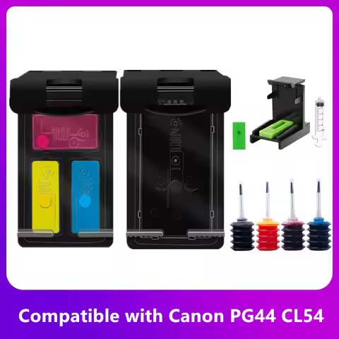 Compatible Canon Pixma E401 E402 E461 E471 E481 Remanufactured Ink Cartridge PG44 CL54 Refillable In