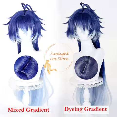 Flins Cosplay Wig 85cm Blue Gradient Wigs Heat Resistant Synthetic Hair Kyryll Chudomirovich Flins H