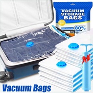 Portable Vacuum Storage Bags For Bedding Quilt Pillows Clothes Travel Space Saver Organizers Sealing Compressed Package Bag