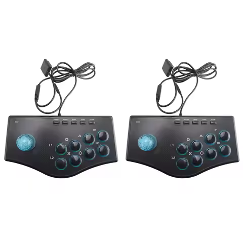 B21B 2X Arcade Game Rocker Controller USB Joystick For Ps2/Ps3/Pc/Android Smart Tv Built-In Vibrator