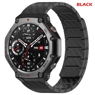 สายคาร์บอนไฟเบอร์แม่เหล็กสําหรับ Huami Amazfit T-REX 3 สายนาฬิกาสร้อยข้อมือ Solo Loop สําหรับ amazfi