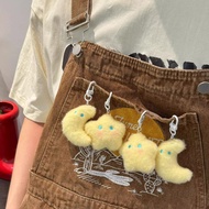 1Pcs Cute Yellow Star Moon Doll Keychain Key Rings Pendant Accessory