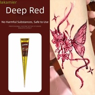LAKAMMY Henna Paste Cone, Black Brown Easy-To-Use Henna Tattoo Cream, Henna Tattoo Cream Semi-perman