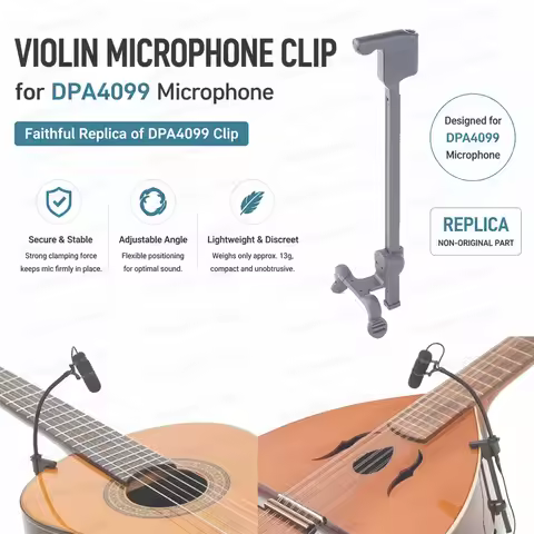 Universal Adjustable Microphone Clip Mount for DPA4099 Replica Mic Clamp Bracket Holder for Classica