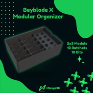 Beyblade X Modular Organizer 2x3 Modules Beyblade X Bits Beyblade X Ratchet Beyblade X Launcher