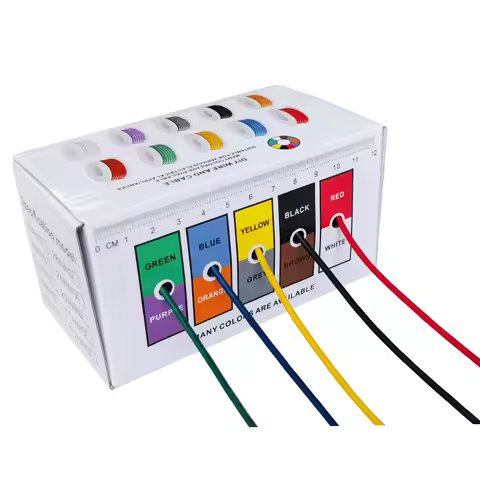 20-24Gauge Electric Wire Flexible Silicone Wires 22-24AWG Stranded Tinned Copper Wire 16.4ft/5m Each