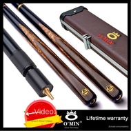 100% original O'MIN Cobra Pool Cue Snooker Cue Small Head Black 8 Chinese Eight Ball Black Eight Mid