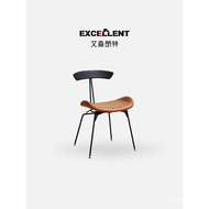 Nordic Household loft Chair Ant Iron Retro Designer Dining Chair Lanter Leather Chair Eisen Light Lu