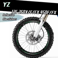 Reflective Motorcycle Accessories Wheel Sticker Inside of Hub Decals Rim Stripe Tape For YZ 125X 250