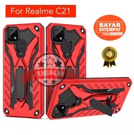 CASE HP REALME C21 / C21Y CASING STANDING BACK KLIP HARD CASE HP ROBOT NEW COVER CASE ROBOT STENDING