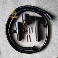 SHOWER TOILET-JET SHOWER TOILET STAINLESS BLACK+KRAN TEE SHOWER BLACK -HEBEL SHOP