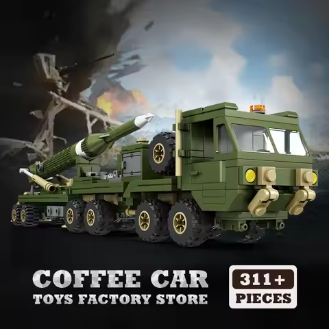 NEW Military Truck Building Blocks DIY Army Missile Vehicle MOC Bricks 3D Model Kit Puzzle Children
