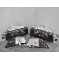 NEW Crystal Black Headlight Corner Light Lamp Toyota Corolla AE91 AE92 AE95 EE90 1987-1991 Front Hea