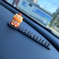 Cute Guinea Pig LuLu Temporary Parking Number Plate Car Interior Decoration Automobile Ornaments God
