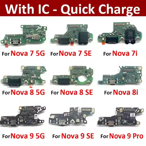 New For Huawei Nova 5 5T 7 7i 8 8i 9 10 Pro SE 5G USB Charger Dock Connector Charging Port Microphon